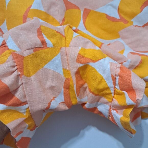 Kate Spade New York Linen Blend Boho Plain Weave Wide Leg Size 4 Multi- Color - Picture 14 of 16